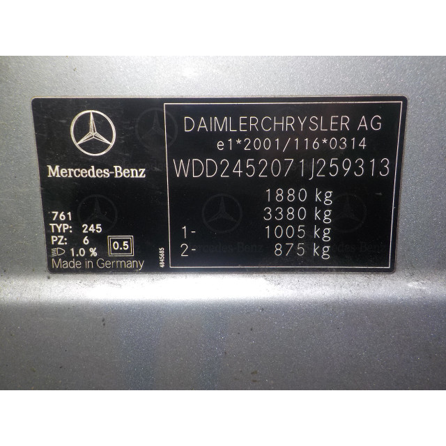 Arbre de transmission avant gauche Mercedes-Benz B (W245/242) (2005 - 2011) Hatchback 2.0 B-180 CDI 16V (OM640.940(Euro 4))