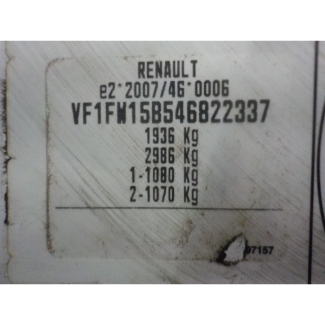 Moteur d'essuie-glaces de pare-brise Renault Kangoo Express (FW) (2009 - présent) Van 1.5 dCi 90 FAP (K9K-808(K9K-E8))