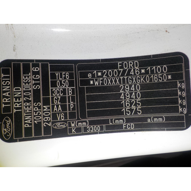 Pompe de climatisation Ford Transit (2016 - présent) Van 2.0 TDCi 16V Eco Blue 105 (BJFA)