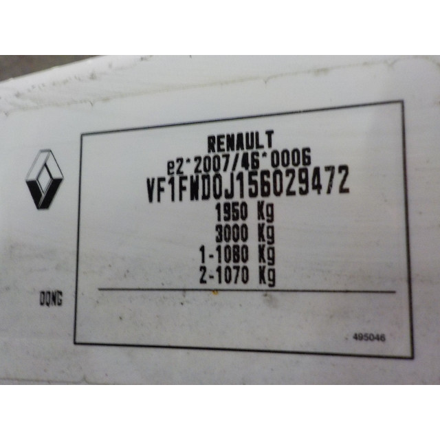 Débitmètre d'air massique Renault Kangoo Express (FW) (2010 - présent) Van 1.5 dCi 75 (K9K-628(K9K-E6))