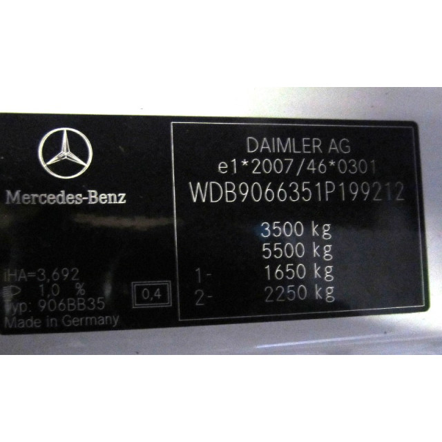 Tableau de bord - diverses pièces Mercedes-Benz Sprinter 3/5t (906.63) (2009 - 2018) Sprinter 3t (906.61) Van 216 CDI 16V (OM651.957)