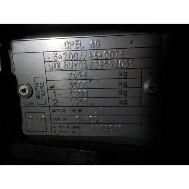 Boîte de vitesses manuel Opel Combo (2012 - 2018) Van 1.6 CDTI 16V (A16FDH(Euro 5))
