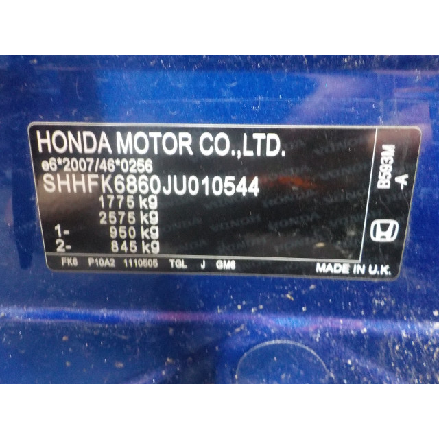 Support de moteur avant Honda Civic (FK6/7/8/9) (2018 - présent) Hatchback 1.0i VTEC Turbo 12V (P10A2)